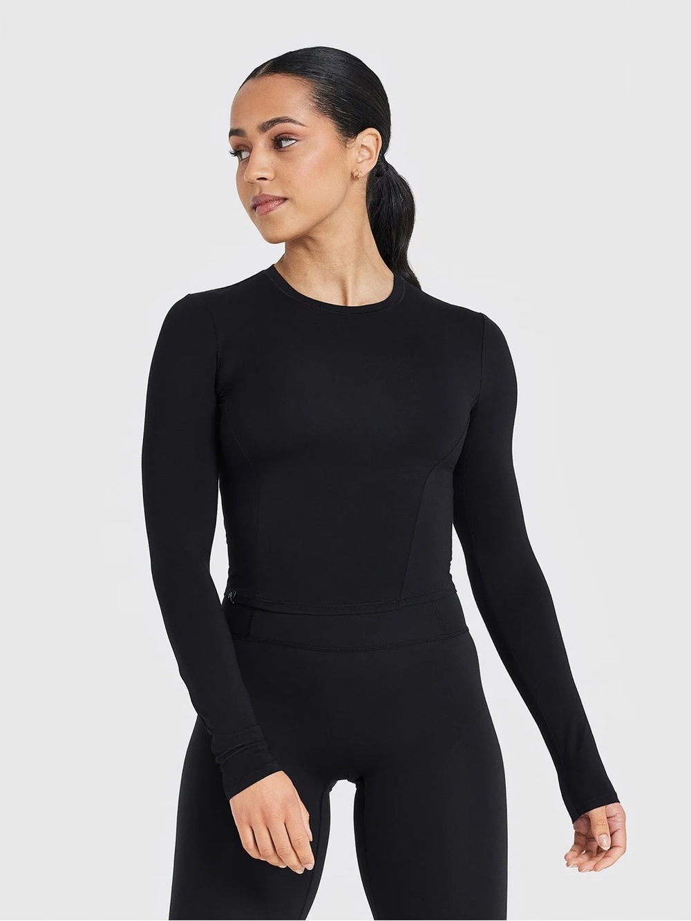 Oner Active Mellow Soft Mid Long Sleeve Top Black Size S